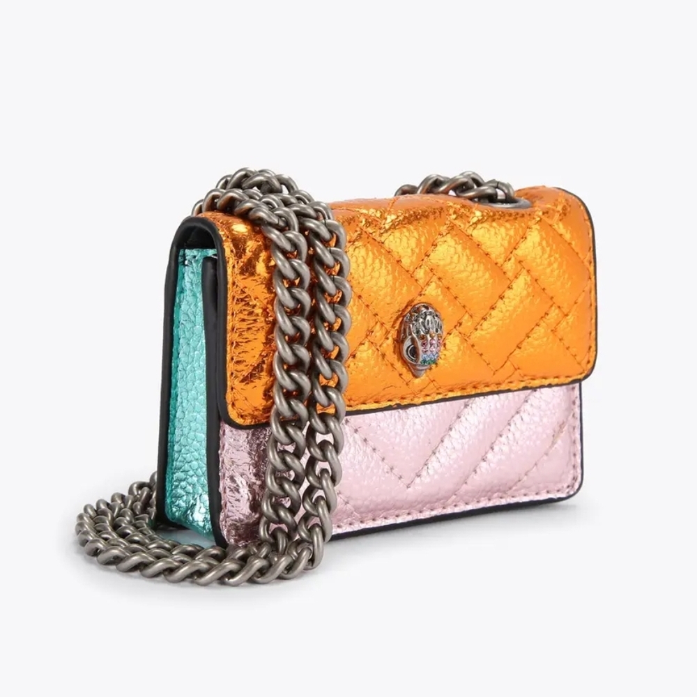 Quilted Metallic Chain Bag - Picture 2 of 6